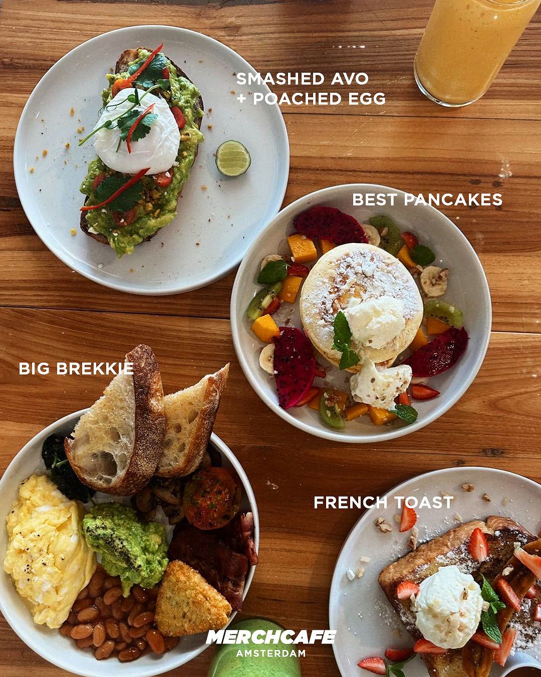 Delicious brunch spread at MERCH Cafe Bali